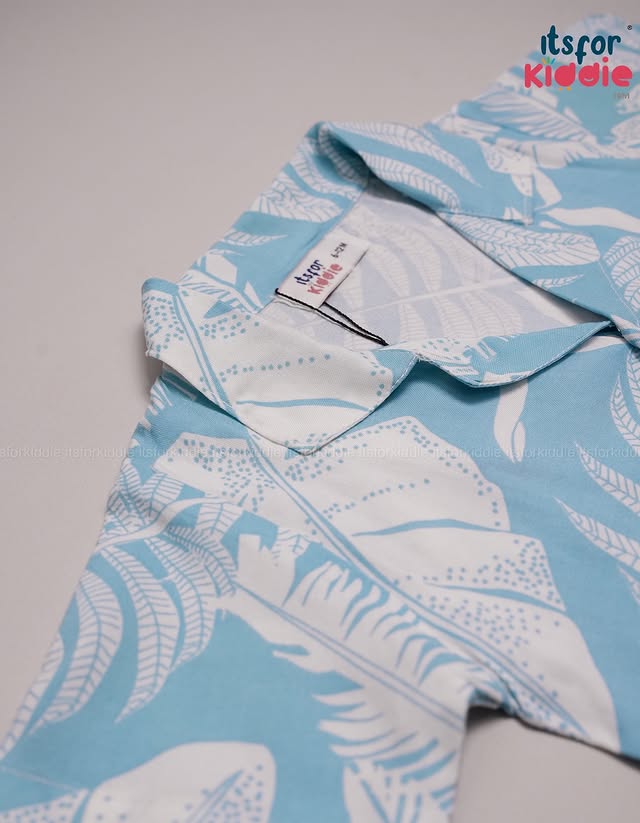 Boys’ Viscose Hawaiian Print Shirt & Shorts Set
